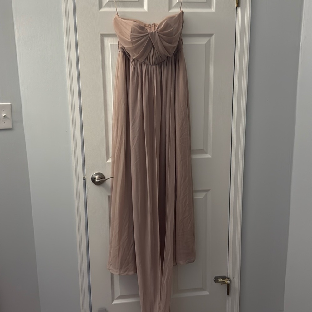 Birdy Grey Grace Convertible Bridesmaid Dress in Taupe Women’s Med - hemmed